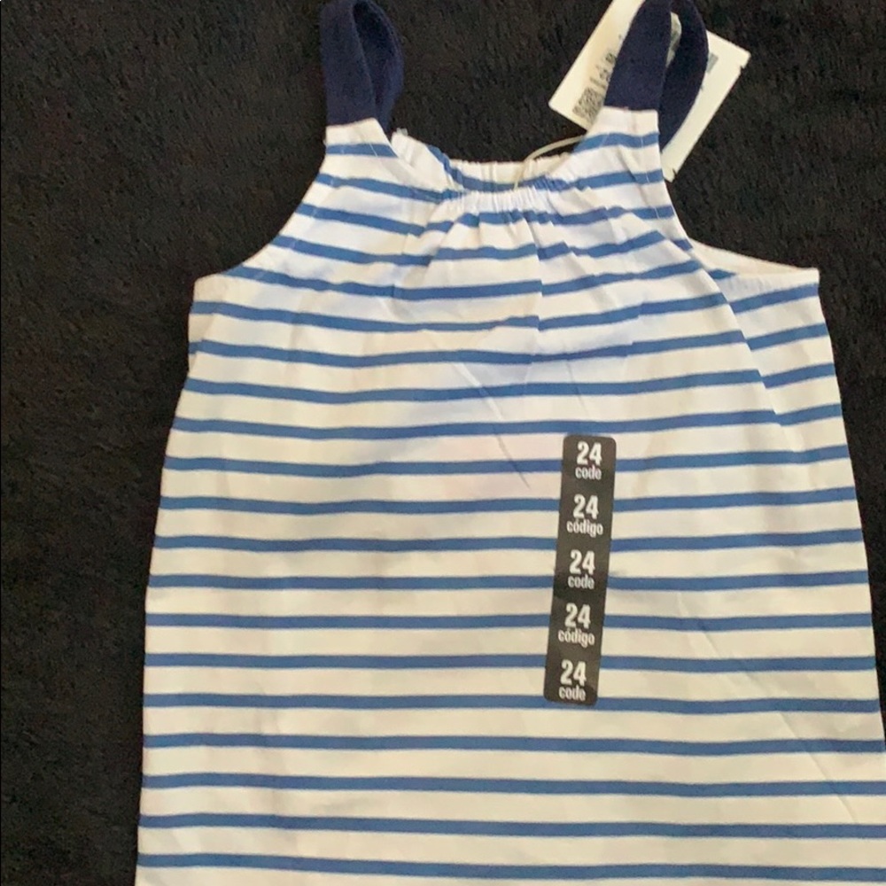 Zara Baby Cotton Tank Top 👶💙🤍
